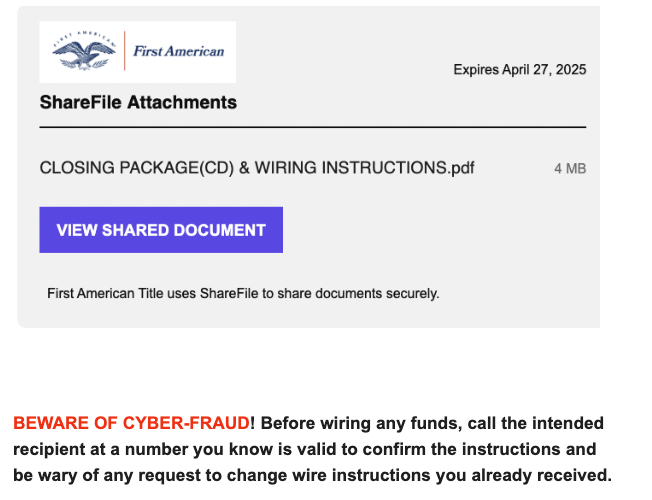 Received this email today.
Looks very real.
It's fraud.

Careful out there.
