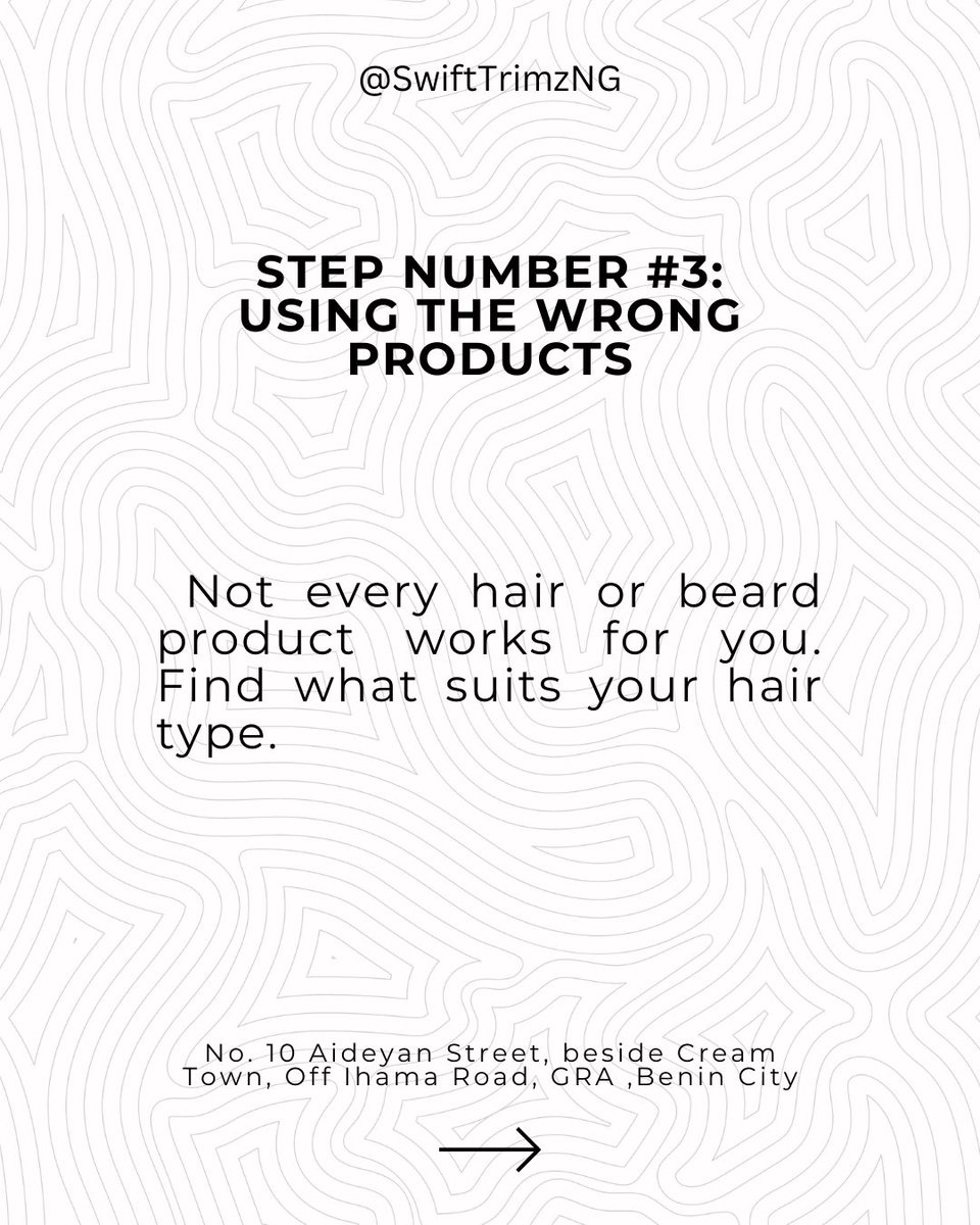 SwiftTrimzNG's tweet photo. Groomed but still making these subtle mistakes? 

We’ve got you! 

Visit us at No. 10 Aideyan St, GRA, Benin City. 

Call/WhatsApp 07076217871 to book. 

#SwiftTrims #StayFresh #BeninCity #SharpAndClean https://t.co/gIVzeA1r8p