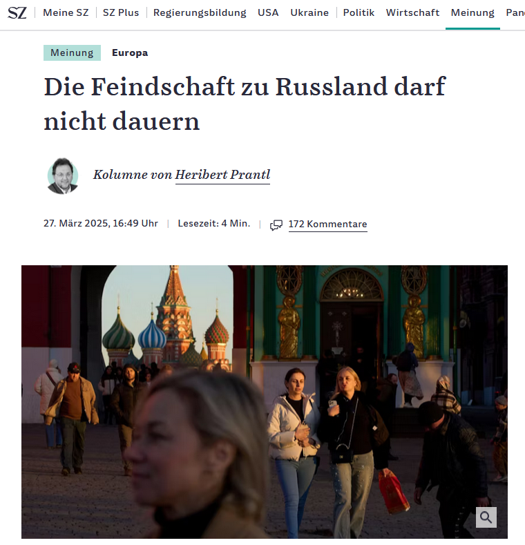 Fixed that for your, Herr Prantl: "Russlands Zerstörung der Ukraine darf nicht dauern"