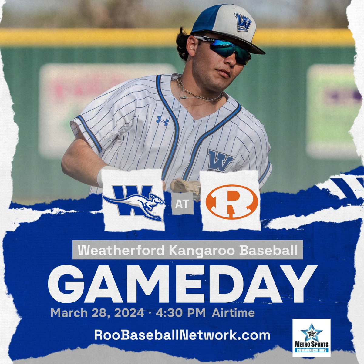 Metro Sports DFW (@metrosportsdfw) on Twitter photo 💥It's GAME DAY!💥
📻Listen on the Official Home of Kangaroo Baseball ⚾
<a href="/WHSRooBaseball/">Roo Baseball</a> at <a href="/Rockbaseball/">Rockwall Yellowjackets Baseball</a>
Friday, March 28
4:30 pm airtime
👉RooBaseballNetwork.com
<a href="/whsrooathletics/">Weatherford Athletics</a>
<a href="/WHS_Roos/">Weatherford High School</a>
<a href="/WeatherfordISD/">Weatherford ISD</a>
<a href="/Rockwall_HS/">RockwallHighSchool</a>
<a href="/RISDAthletics/">Rockwall ISD Sports Marketing</a> 💥It's GAME DAY!💥
📻Listen on the Official Home of Kangaroo Baseball ⚾
<a href="/WHSRooBaseball/">Roo Baseball</a> at <a href="/Rockbaseball/">Rockwall Yellowjackets Baseball</a>
Friday, March 28
4:30 pm airtime
👉RooBaseballNetwork.com
<a href="/whsrooathletics/">Weatherford Athletics</a>
<a href="/WHS_Roos/">Weatherford High School</a>
<a href="/WeatherfordISD/">Weatherford ISD</a>
<a href="/Rockwall_HS/">RockwallHighSchool</a>
<a href="/RISDAthletics/">Rockwall ISD Sports Marketing</a>