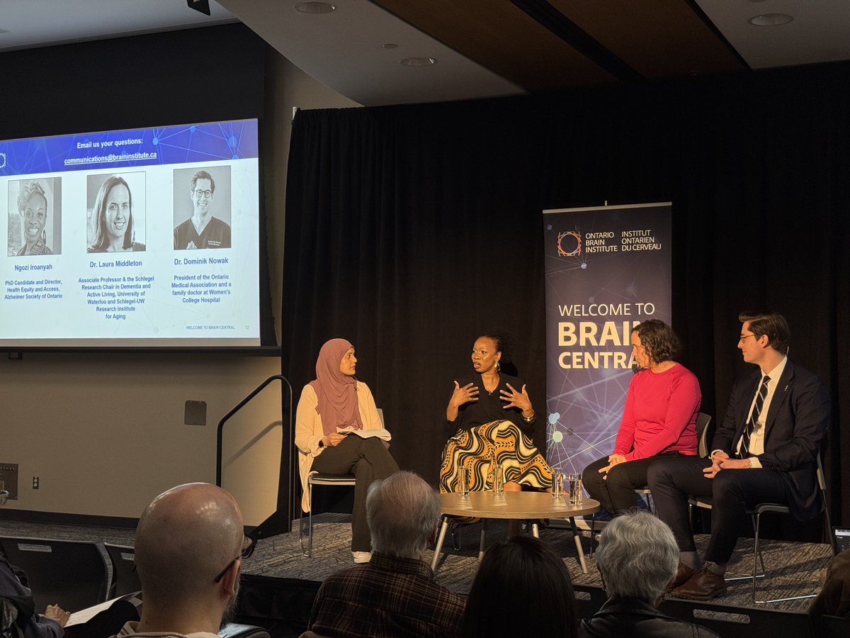 Ontario Brain Institute (@ontariobrain) on Twitter photo #ICYMI, our 'Supporting the Elder Brain' talk sparked insightful discussions on aging & #BrainHealth ! 🧠✨
Experts Dr. Laura Middleton, <a href="/DominikNowakMD/">Dr. Dominik Nowak</a> & Ngozi Iroanyah explored cognitive aging, dementia, stigma & navigating Ontario’s healthcare system.
A big thank you to #ICYMI, our 'Supporting the Elder Brain' talk sparked insightful discussions on aging & #BrainHealth ! 🧠✨
Experts Dr. Laura Middleton, <a href="/DominikNowakMD/">Dr. Dominik Nowak</a> & Ngozi Iroanyah explored cognitive aging, dementia, stigma & navigating Ontario’s healthcare system.
A big thank you to
