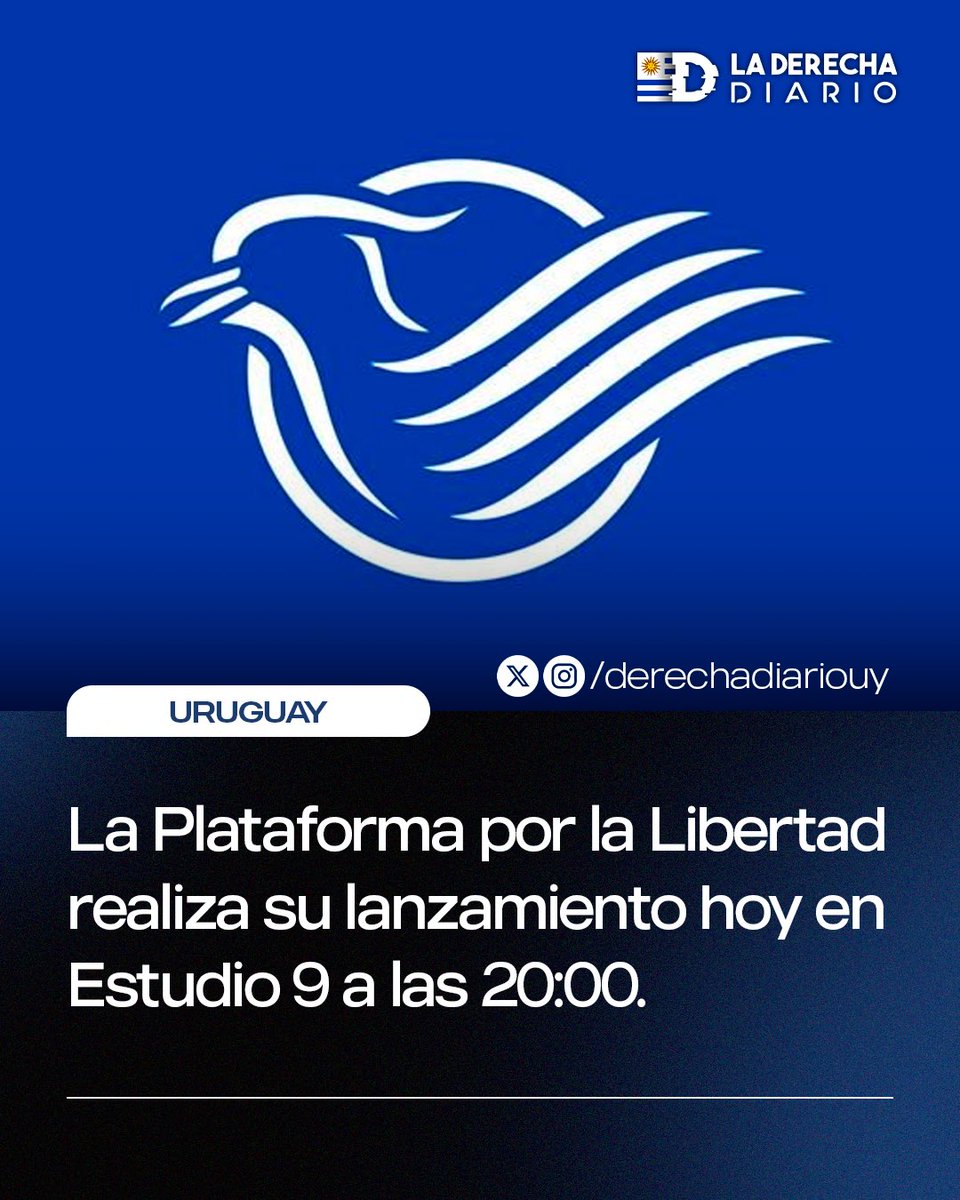 🇺🇾 | A pesar de la grave censura en su contra, la <a href="/PPLuy_/">Plataforma por la Libertad</a> presentará su plataforma política hoy viernes 28 de marzo a las 20:00 en Estudio 9 con entrada libre y gratuita.