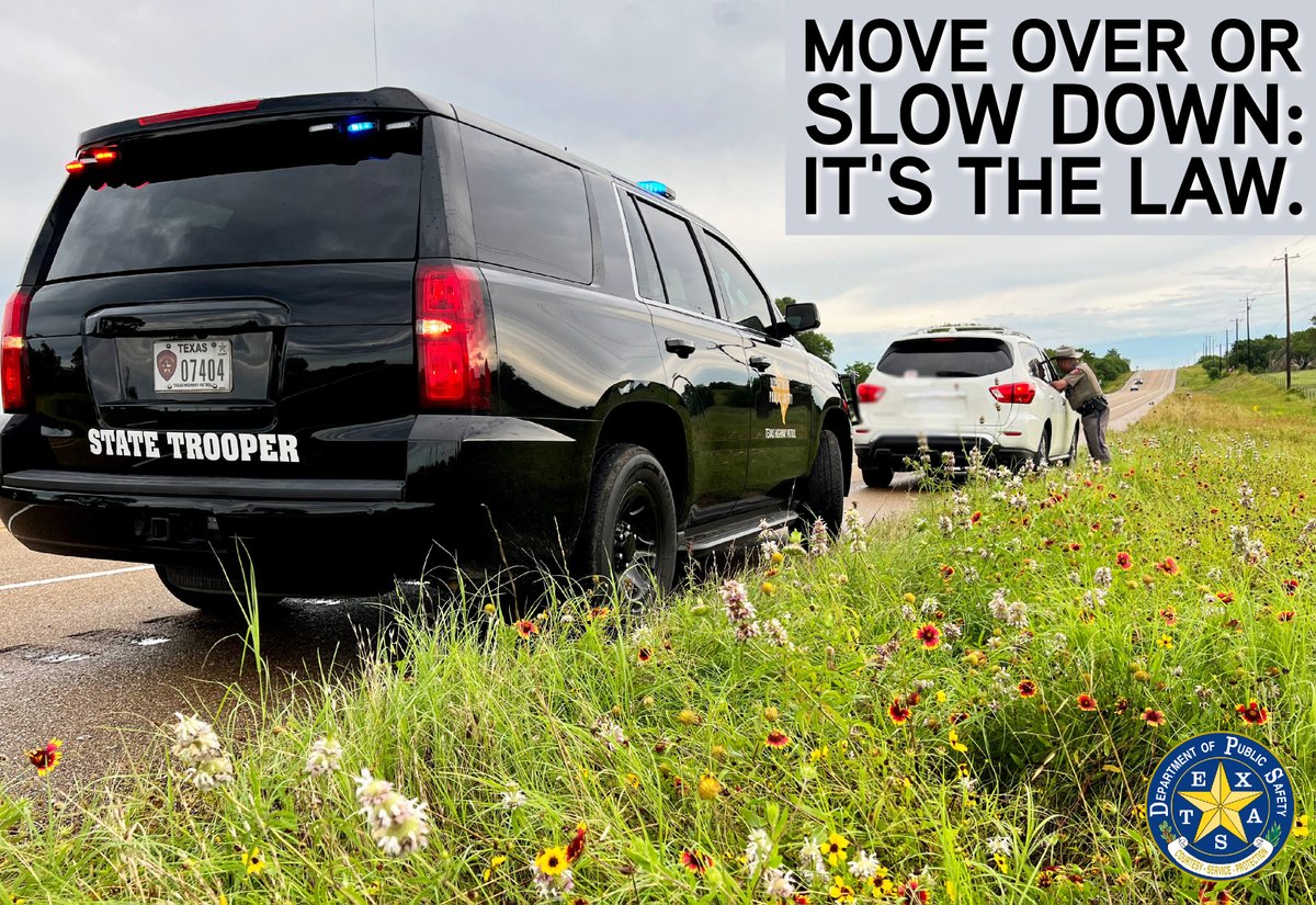 TxDPS's tweet image. It’s almost the #weekend, Texas! Before you head out for #spring fun with family and friends, DPS wants to remind you to put safety first behind the wheel and always Move Over or Slow Down.

When you #MoveOverSlowDown, not only are you following the law, you are also helping…