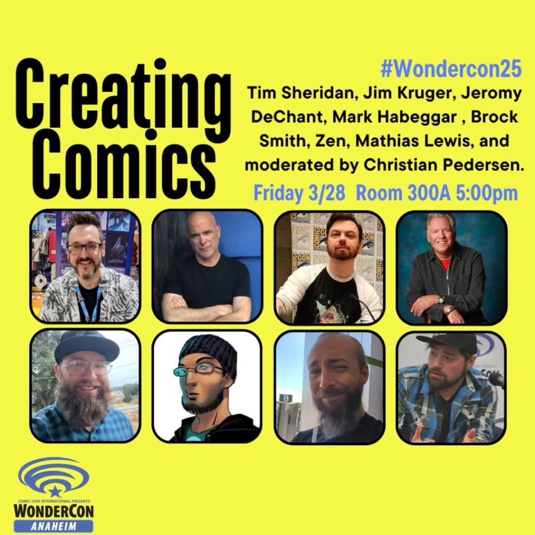 Zen (@hiconmedia) on Twitter photo Join us at <a href="/WonderCon/">WonderCon</a>! <a href="/IMJIMKRUEGER/">Jim Krueger</a> (Earth X), Tim Sheridan (Green Lantern), Zen (<a href="/badideahello/">BAD IDEA</a> ), <a href="/midusunknown/">Mathias Lewis</a> (<a href="/KnowhereGC/">Knowhere GamesComics</a>), <a href="/JeromyDeChant/">Jeromy TV</a> (<a href="/Modern_Fanatic/">Modern Fanatic</a> ) & Mark Habegger (Little Fish Comic Book Studio) are joined by Brock Smith & <a href="/NDCal5/">CHRISTIAN P€D€RE$€N</a> (The Ferryman) of <a href="/ZrockComics/">ZRock Comics</a>. Join us at <a href="/WonderCon/">WonderCon</a>! <a href="/IMJIMKRUEGER/">Jim Krueger</a> (Earth X), Tim Sheridan (Green Lantern), Zen (<a href="/badideahello/">BAD IDEA</a> ), <a href="/midusunknown/">Mathias Lewis</a> (<a href="/KnowhereGC/">Knowhere GamesComics</a>), <a href="/JeromyDeChant/">Jeromy TV</a> (<a href="/Modern_Fanatic/">Modern Fanatic</a> ) & Mark Habegger (Little Fish Comic Book Studio) are joined by Brock Smith & <a href="/NDCal5/">CHRISTIAN P€D€RE$€N</a> (The Ferryman) of <a href="/ZrockComics/">ZRock Comics</a>.