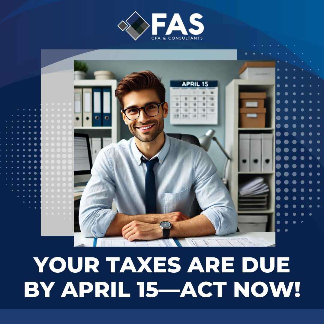 fascpaconsult's tweet photo. Don't forget! April 15th is your final day to file taxes without penalties. We're here to guide you smoothly through it.
Contact us: 📲 (305)3323898 
📧fa@fascpaconsultants.com 
🌐 https://t.co/FVp5Zdi6cS

#taxdeadline #taxseason2025 https://t.co/zb5JG5HUyg