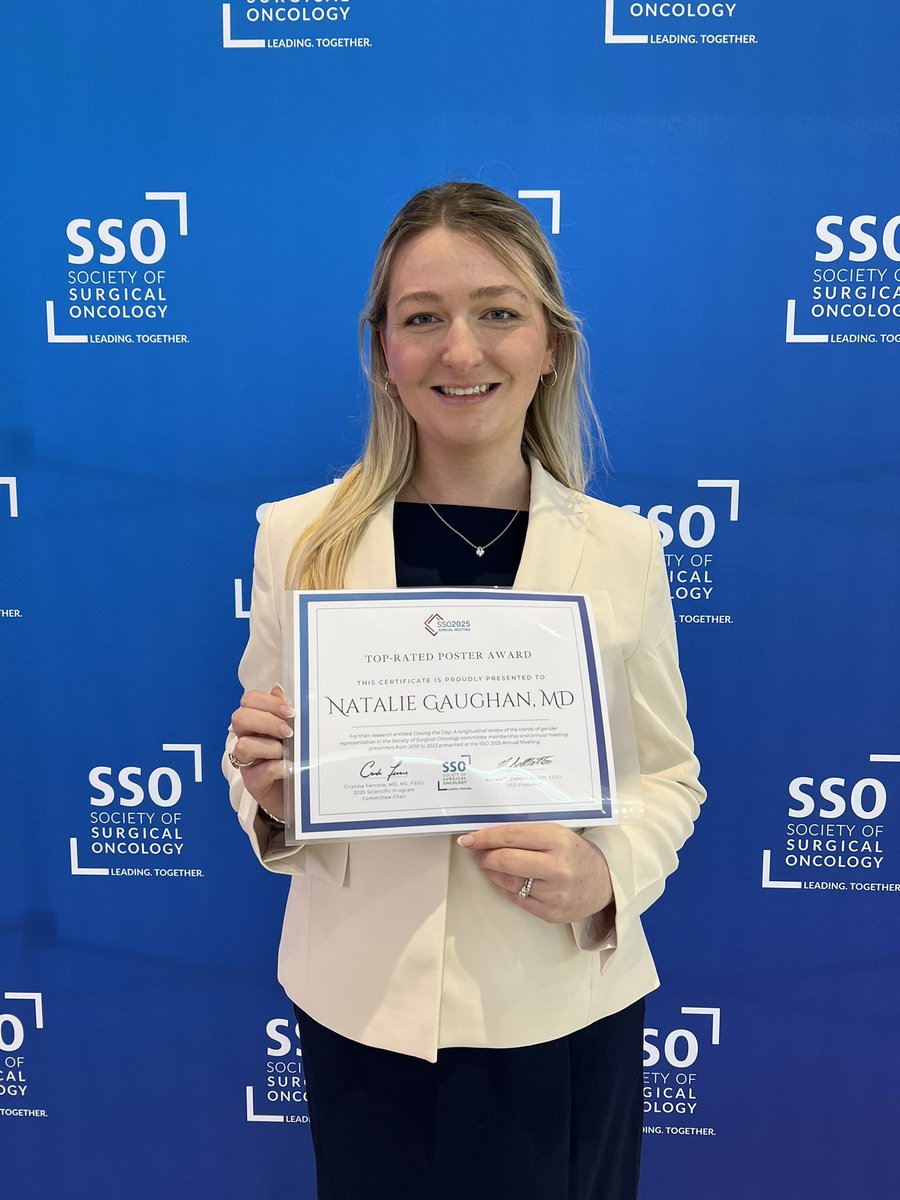 Amanda L Kong, MD MS (@amandakongmd) on Twitter photo So proud of Natalie Gaughan- future breast surgeon! First place e-poster at SSO! #SSO2025 <a href="/mcwsurgonc/">MCW SurgicalOncology</a> So proud of Natalie Gaughan- future breast surgeon! First place e-poster at SSO! #SSO2025 <a href="/mcwsurgonc/">MCW SurgicalOncology</a>