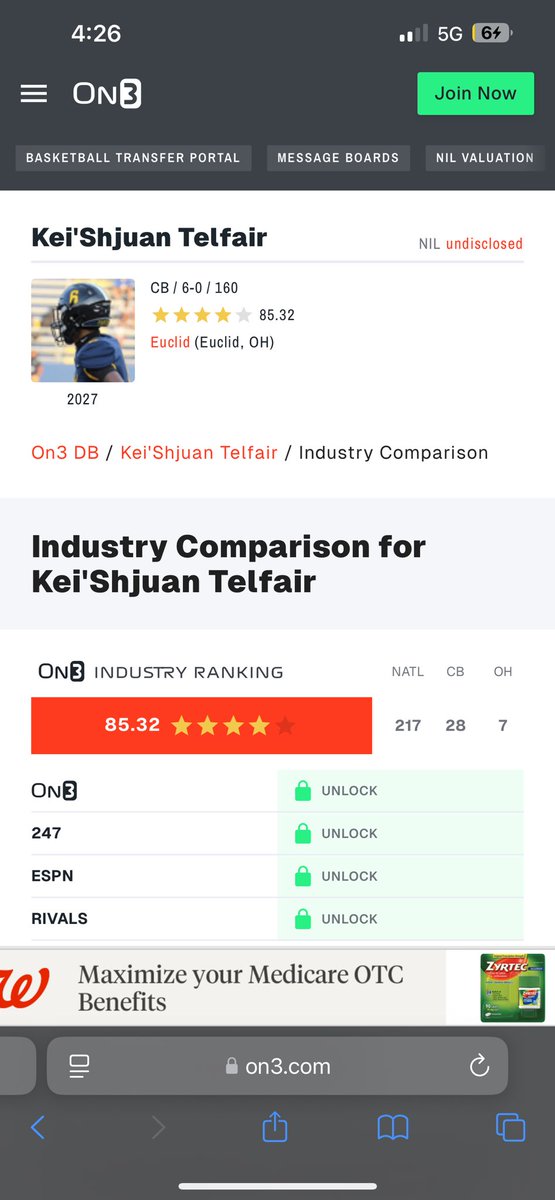 Blessed to be ranked a 4 star on <a href="/On3sports/">On3</a> 🙏 
<a href="/CoachCreel/">Coach Creel</a> 
@TheJEAcademy 
<a href="/alston_darrius/">Darrius Alston</a>