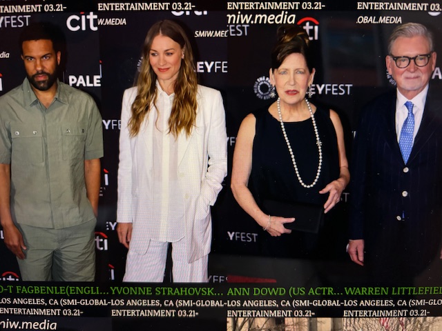 WHERE THE GLOBAL-STARS SHINE: The cast &amp;crew of Emmy &amp; Golden Globe Award-Winning Hulu's drama series "The Handmaid's Tale" attended the premiere &amp; discussion of its upcoming season -6, finale @ PaleyFest LA, in Hollywood, LA.Lead cast Elizabeth Moss &amp; Creator Bruce Miller...