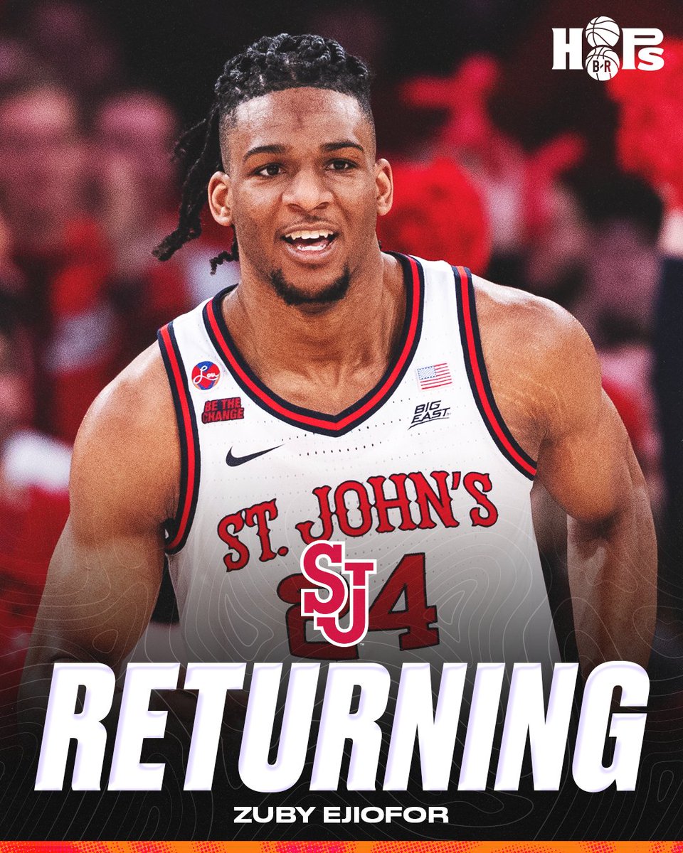 B/R Hoops (@brhoops) on Twitter photo St. John's big man Zuby Ejiofor will return to St. John's next season, per <a href="/NYPost_Brazille/">Zach Braziller</a>
Ejiofor was named Big East Most Improved Player this season. St. John's big man Zuby Ejiofor will return to St. John's next season, per <a href="/NYPost_Brazille/">Zach Braziller</a>
Ejiofor was named Big East Most Improved Player this season.