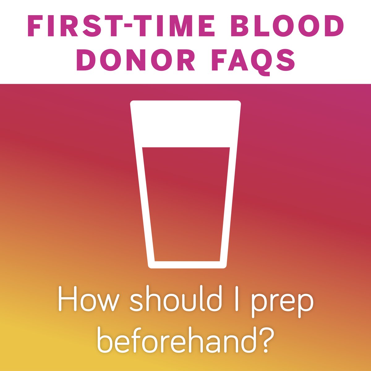 Prepping for your first blood donation? Follow these tips:
💤 Sleep well
🥗 Eat a balanced meal
💧 Stay hydrated
⏳ Complete VersiPASS before you arrive!

#FirstTimeFAQFriday—Book now: bitly.versiti.org/3DaSHlw

#GiveBlood #SaveLives