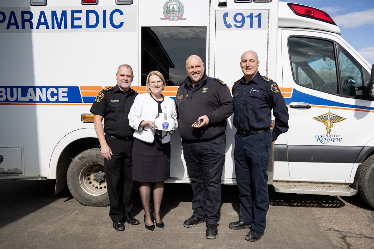 Sylvia Jones (@sylviajonesmpp) on Twitter photo Ontario is home to world-class paramedics, like Renfrew Paramedic Chief, Mike Nolan, who jumped into action to help passengers during a plane crash at Pearson Airport.
Thanks for hosting <a href="/BillytheKidPC/">Billy Denault</a> and I to mark 5 years of the Renfrew County Virtual Triage Assessment Centre! Ontario is home to world-class paramedics, like Renfrew Paramedic Chief, Mike Nolan, who jumped into action to help passengers during a plane crash at Pearson Airport.
Thanks for hosting <a href="/BillytheKidPC/">Billy Denault</a> and I to mark 5 years of the Renfrew County Virtual Triage Assessment Centre!
