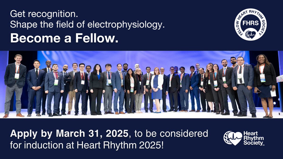 Time is running out! Just 3 days left to apply for FHRS and to be considered for induction at Heart Rhythm 2025 in San Diego! 
 
Apply by March 31, 2025. 
 
🔗 bit.ly/4izltvZ
 
#FHRS #Electrophysiology #HRS2025 #EPeeps
