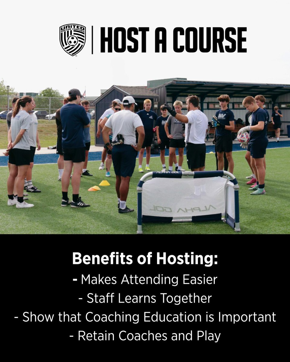 United Soccer Coaches (@unitedcoaches) on Twitter photo Take an active role in developing the level of coaching in your community by hosting a United Soccer Coaches course. Visit our website - unitedsoccercoaches.org/education/host… or reach out to our education team for more info - education@unitedsoccercoaches.org. Take an active role in developing the level of coaching in your community by hosting a United Soccer Coaches course. Visit our website - unitedsoccercoaches.org/education/host… or reach out to our education team for more info - education@unitedsoccercoaches.org.