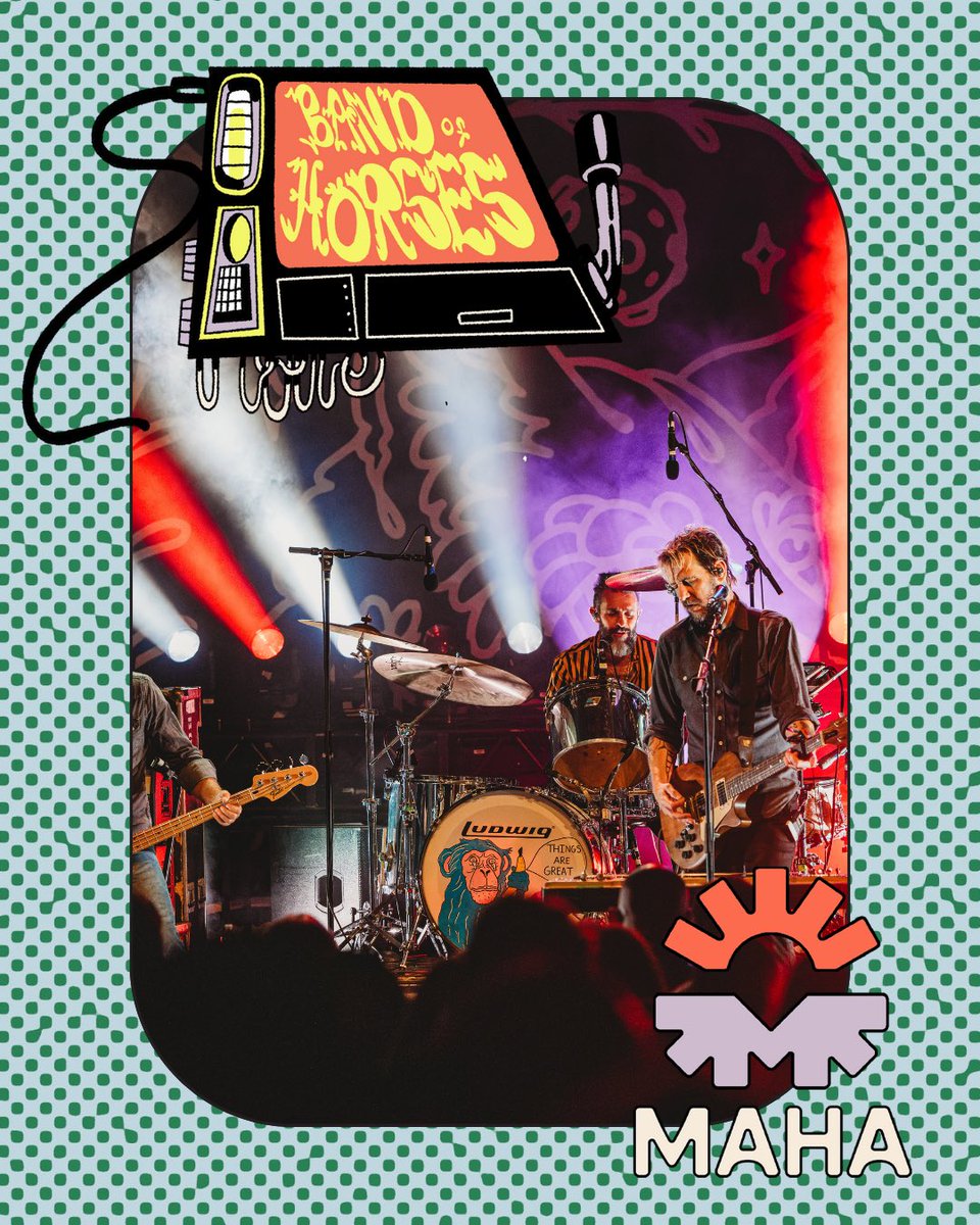 Get ready, Maha! 🎸 Band of Horses is coming to rock the stage this year! 

With their iconic indie anthems and unforgettable live shows, this is a set you won't want to miss. More info &amp; tickets at Mahafestival.com 

#MahaFestival #BandOfHorses #IndieRock