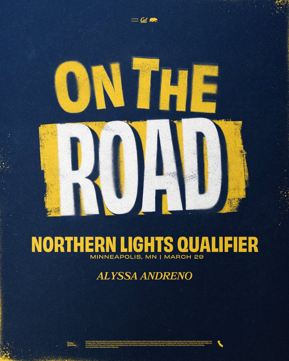 𝐎𝐧 𝐭𝐡𝐞 𝐑𝐨𝐚𝐝 ✈️

Three different tournaments, three different Cal Volleyball coaches seeking future Bears!

🏐 Big South Qualifier - H. C. Jen Malcom
🏐 Pacific Northwest Qualifier #2 - A. C. Cole Murray
🏐 Northern Lights Qualifier - A. C. Alyssa Andreno