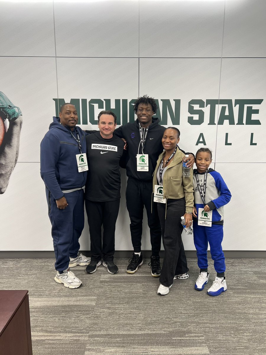 I want to thank Head Coach Jonathan Smith and the entire coaching staff at <a href="/MSU_Football/">Michigan State Football</a> for a great weekend. Thank you Coach <a href="/ChadWilt/">Chad Wilt</a> for having interest in me as a student athlete! #GoGreen