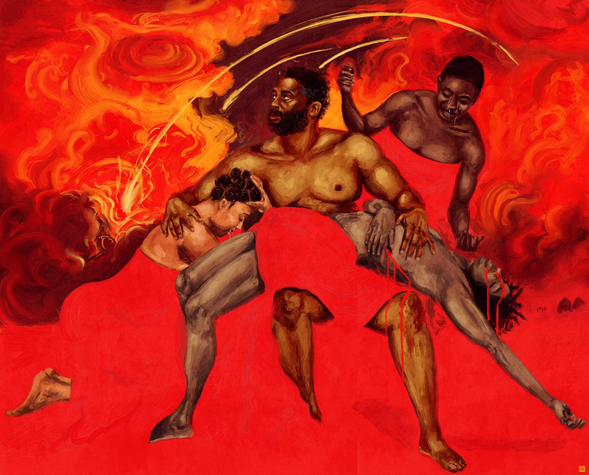 「The Death of Ikemefuna from Things Fall 」|Anthony Azekwohのイラスト