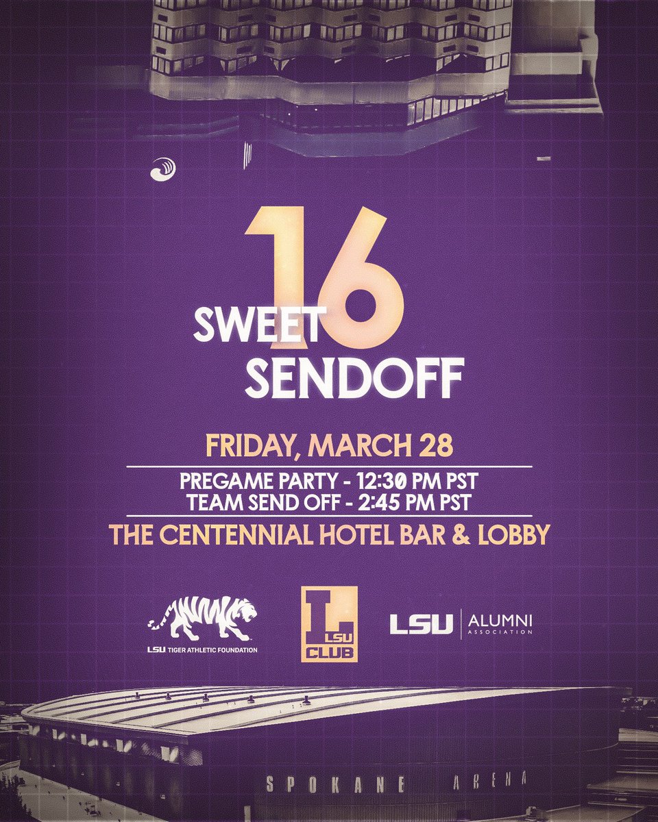 If you’re in Spokane, come send the Tigers off to the Sweet 16 💪