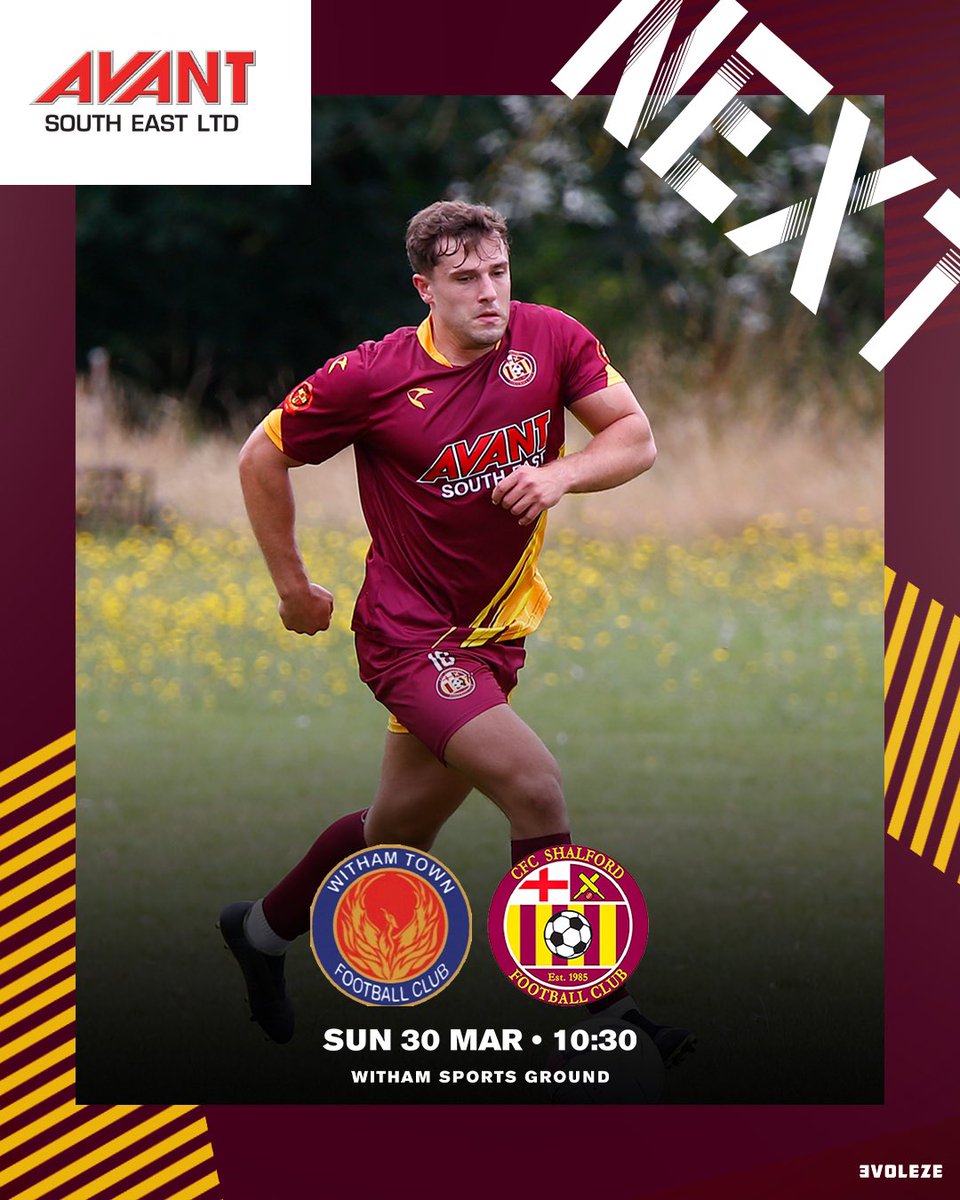 CFC Shalford (@cfcshalford) on Twitter photo We play our penultimate game of the season on Sunday when we travel to Witham to play <a href="/WithamTownSun/">WithamTownSunday</a> We play our penultimate game of the season on Sunday when we travel to Witham to play <a href="/WithamTownSun/">WithamTownSunday</a>