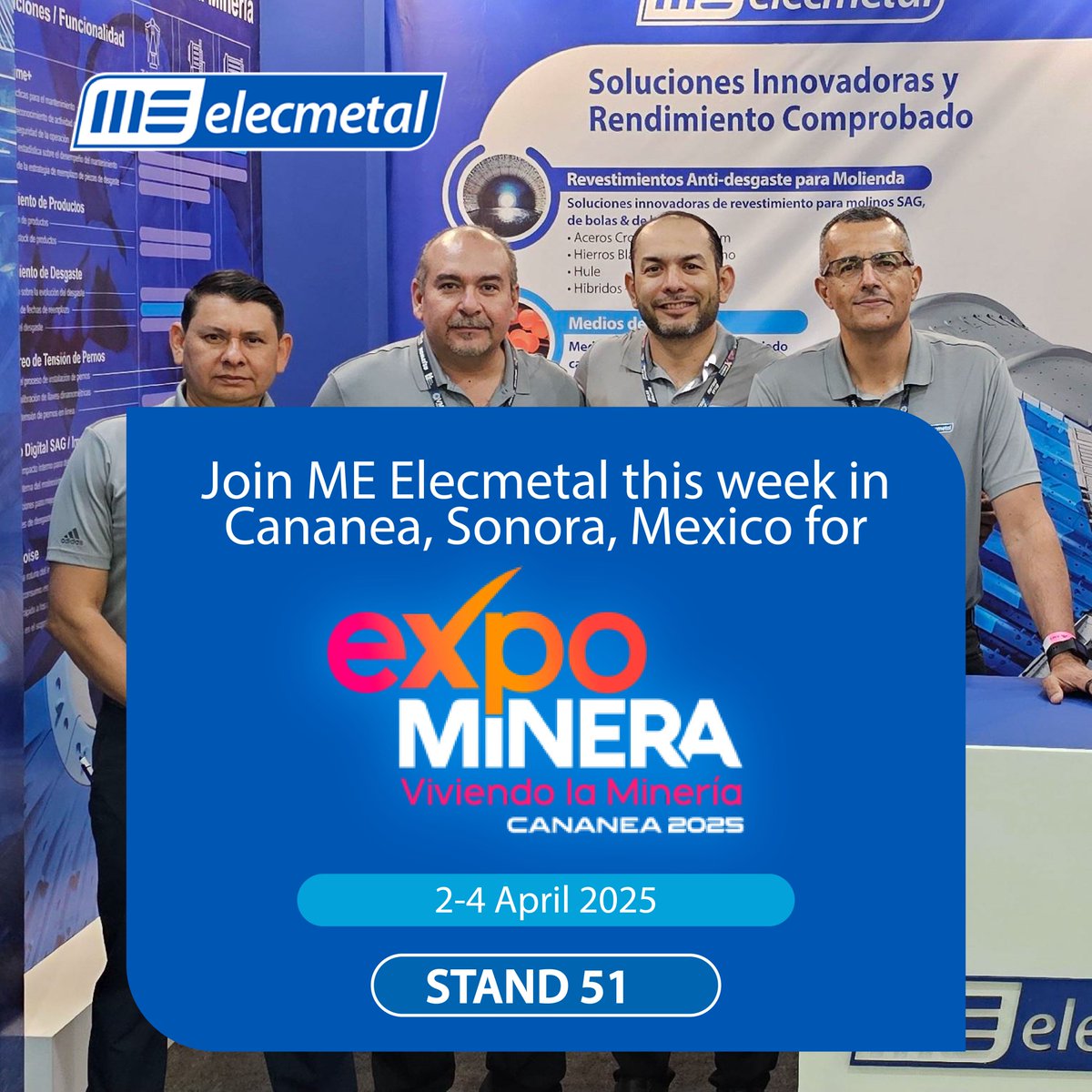 ME Elecmetal (@meelecmetal) on Twitter photo 📢 We’re live at the X Seminario Minero in Cananea!
Visit us at STAND 51 to discover how <a href="/MEElecmetal/">ME Elecmetal</a> can take your mining operations to the next level. Let’s talk innovation, efficiency & performance!
🔗usa.me-elecmetal.com/en-us/events/x…
#Mining #SeminarioMinero #ViviendolaMinería #Cananea 📢 We’re live at the X Seminario Minero in Cananea!
Visit us at STAND 51 to discover how <a href="/MEElecmetal/">ME Elecmetal</a> can take your mining operations to the next level. Let’s talk innovation, efficiency & performance!
🔗usa.me-elecmetal.com/en-us/events/x…
#Mining #SeminarioMinero #ViviendolaMinería #Cananea