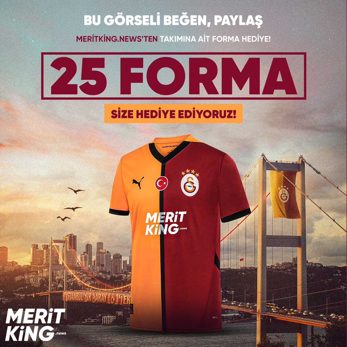 mknewstr's tweet photo. Derbi Özel Şampiyonluk Yolunda 25 Forma Hediye! ⚽️

Katılmak için:
1️⃣ @MKNews_TR’yi takip et
2️⃣ Bu gönderiyi beğen
3️⃣ Derbi skorunu yorumlara yaz
4️⃣ RT at

✅ Doğru tahmin eden 25 kişi forma kazanacak!
❗️25 kişi doğru tahmin yapamazsa, formalar RT yapanlar arasında çekilişle verilecek.

📲 #Derbi #Çekiliş