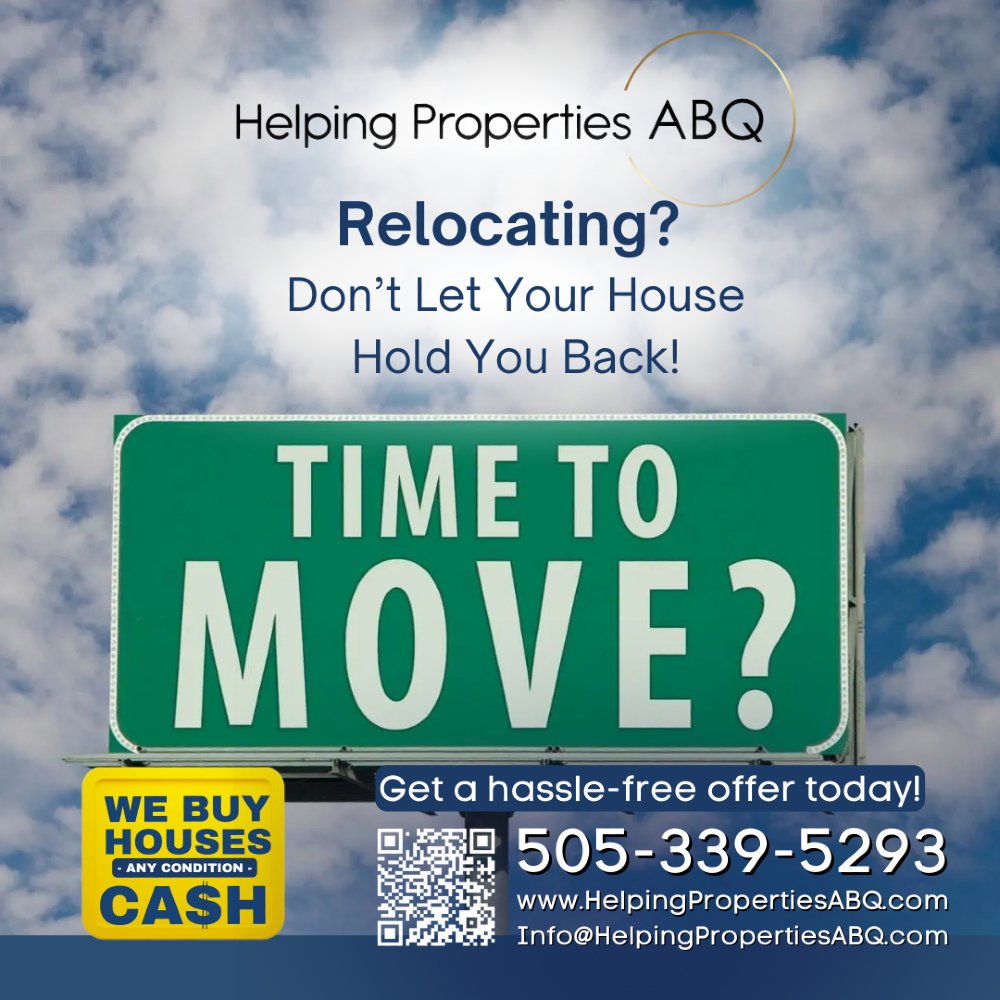 HelpingAbq's tweet image. Moving for work or a fresh start? Sell your home fast so you can focus on what’s next.

🏡 Get a hassle-free offer today!
📞 505.339.5293
✉️ Info@HelpingPropertiesABQ.com
🌐 HelpingPropertiesABQ.com

#RelocationSale #MovingSoon #HelpingProperties