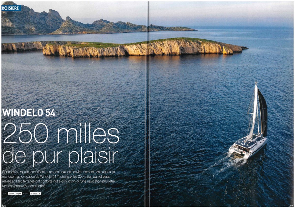 windelocat's tweet image. 📖 #Windelo dans la presse 📖
Imaginez-vous sur les eaux cristallines de la Méditerranée, parcourant 250 milles avec aisance et style. C’est ce qu’à pu vivre l’équipe du Magazine #LeMondeduMulticoque en embarquant à bord du #Windelo54 pour quelques jours de croisière!