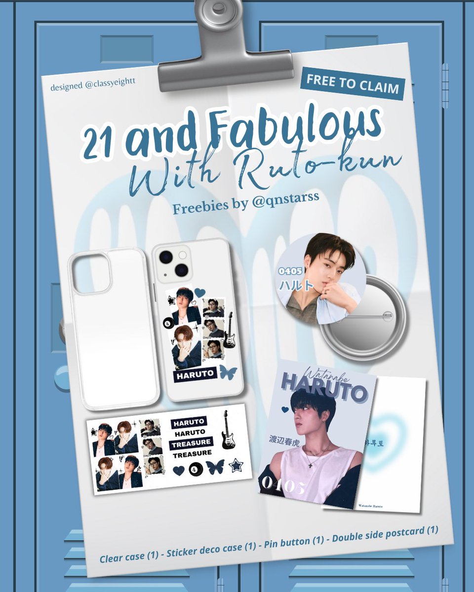 qnstarss's tweet photo. ✧ 21 𝘢𝘯𝘥 𝘍𝘢𝘣𝘶𝘭𝘰𝘶𝘴 𝘸𝘪𝘵𝘩 𝘙𝘶𝘵𝘰-𝘬𝘶𝘯 ✧

#HARUTO online birthday freebies by @qnstarss

ꕤ rt &amp; like this post to win one freebies set
ꕤ terms and conditions are on pict 4

kindly drop ur @ if you want to be tagged!! ♡ https://t.co/Zobrn2YGHM