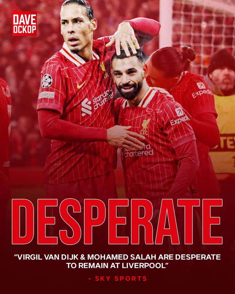 “Virgil Van Dijk and Mohamed Salah are desperate to remain at Liverpool.

And optimism remains strong that both will renew.” (Sky Sports)