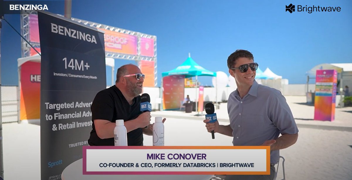 Behind the scenes with <a href="/Benzinga/">Benzinga</a> at Future Proof Citywide 🎥 

Our Founder &amp; CEO <a href="/vagabondjack/">Mike Conover</a> sat down with <a href="/DanLeachDTM/">Dan Leach</a> for a Benzinga All Access interview, covering everything from Brightwave's growth and vision for 2025 to AI's role in solving the industry's biggest