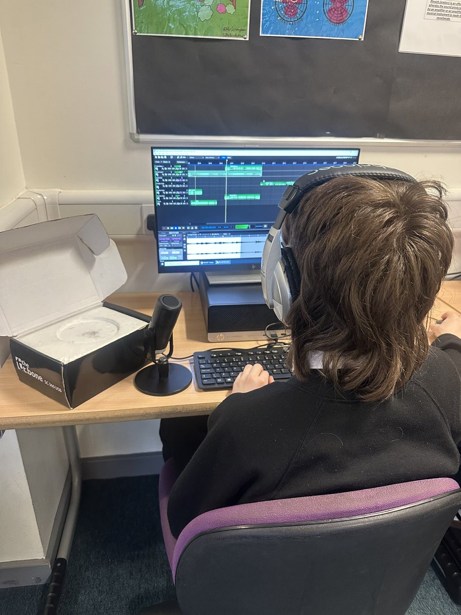 Our s1 Creative classes are enjoying creating their own podcasts. We’re now at the mixing and editing stage! 🎤🎧💻