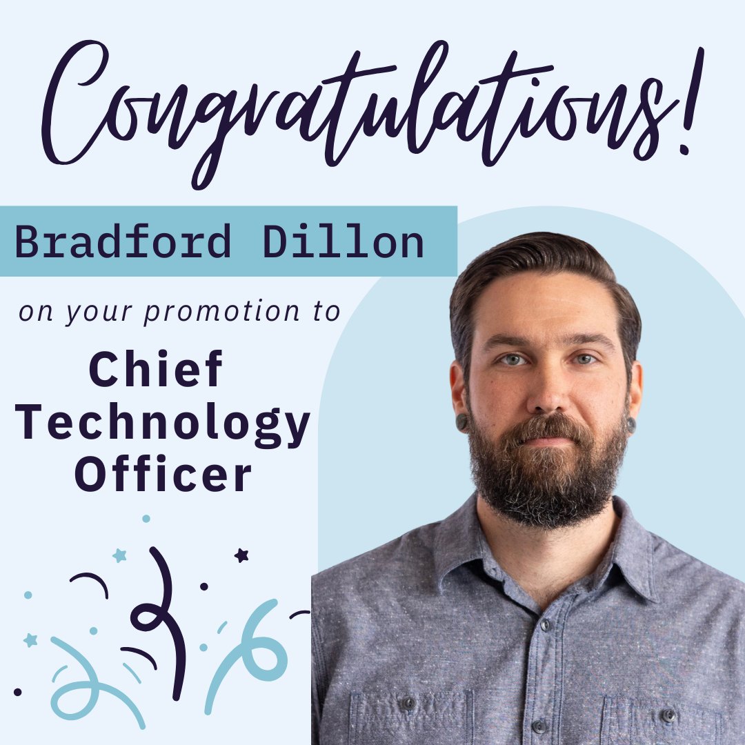 stablekernel's tweet image. ๐ Big news! Please join us in congratulating Bradford Dillon on his well-deserved promotion to Chief Technology Officer.๐๐
#Leadership #StableKernel #TeamSuccess
