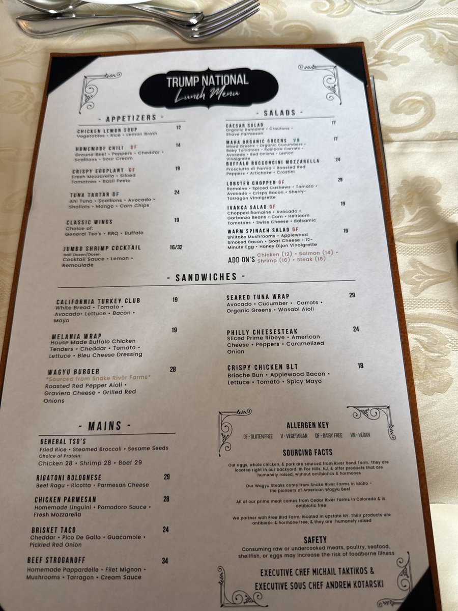 Solid menu 47!!   <a href="/realDonaldTrump/">Donald J. Trump</a>