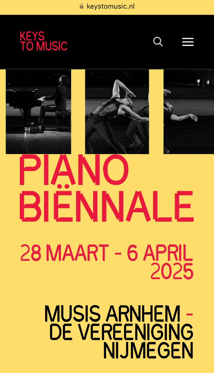 Opening PianoBiënnale! 2025 
Veel piano en nog veel meer… 
In mijn eigen stad. #CultuurHonger
🎼   🤘🏻💜🤘🏻   🎶