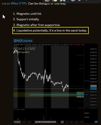 Guidance from this morning in Discord, then all morning in audio, "stay short." Fade rips, cover new lows into 600 and lower. From 19800. #NQ_F #winsomelosesome #winmore 

We liquidated. Yeah buddy! Now, gotta know when to step away for the day and hold onto profits into the