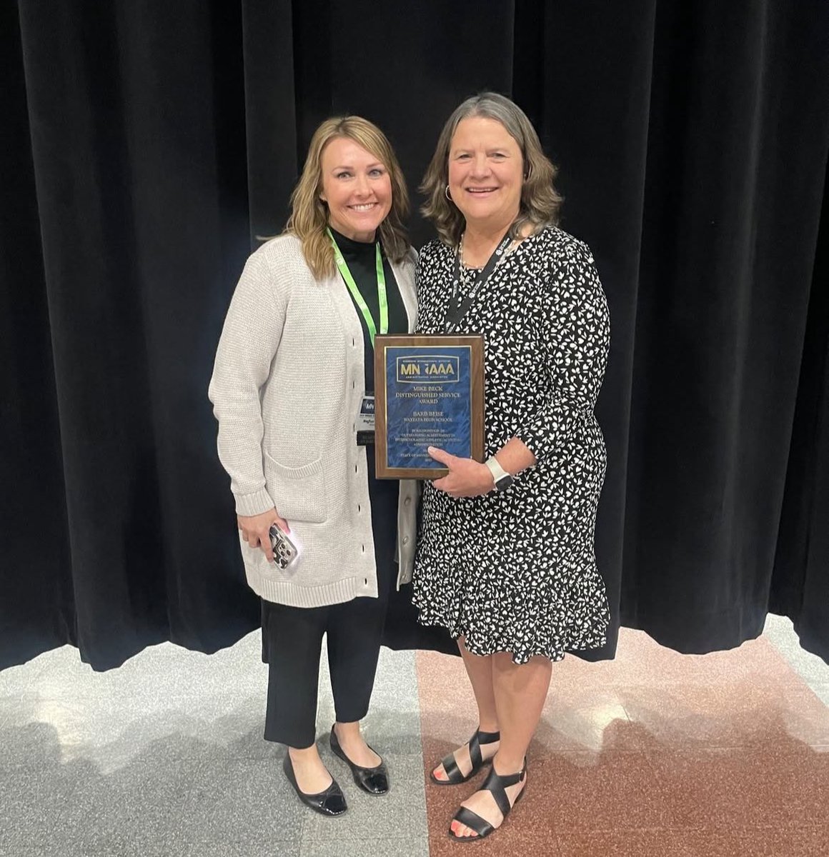 Congratulations to Wayzata  Assistant Activities Director Barb Beise.  She was awarded the MNIAAA Mike Beck Distinguished Service Award. This award honors Barb’s outstanding service, dedication, and commitment to excellence #WayzataWay