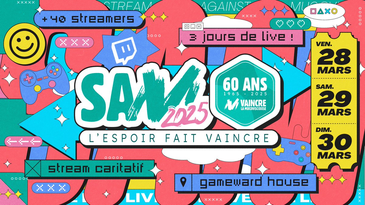 Team aAa s’associe au Stream Against Muco 2025 !

Tout le week-end, on vous fait vivre les coulisses du SAM2025, un marathon caritatif de 52h de stream au profit de Vaincre la Mucoviscidose.

🔹 Qu’aimeriez-vous voir sur place ? Dites en commentaire ! ⬇️
#SAM2025
