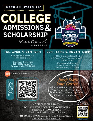 Judson ISD Athletics (@jisd_athletics) on Twitter photo 👀check out this amazing opportunity!! HBCU College Admissions & Scholarship Weekend – Open to All Students
Register here: tinyurl.com/HBCUAS-Event-R…
<a href="/JudsonISD/">Judson ISD 🍎</a> <a href="/JISDRocketPride/">Judson High School</a> <a href="/SAVeteransHS/">Veterans Memorial High School</a> <a href="/THUNDERBIRDNAT1/">T-BIRD NATION</a> 👀check out this amazing opportunity!! HBCU College Admissions & Scholarship Weekend – Open to All Students
Register here: tinyurl.com/HBCUAS-Event-R…
<a href="/JudsonISD/">Judson ISD 🍎</a> <a href="/JISDRocketPride/">Judson High School</a> <a href="/SAVeteransHS/">Veterans Memorial High School</a> <a href="/THUNDERBIRDNAT1/">T-BIRD NATION</a>
