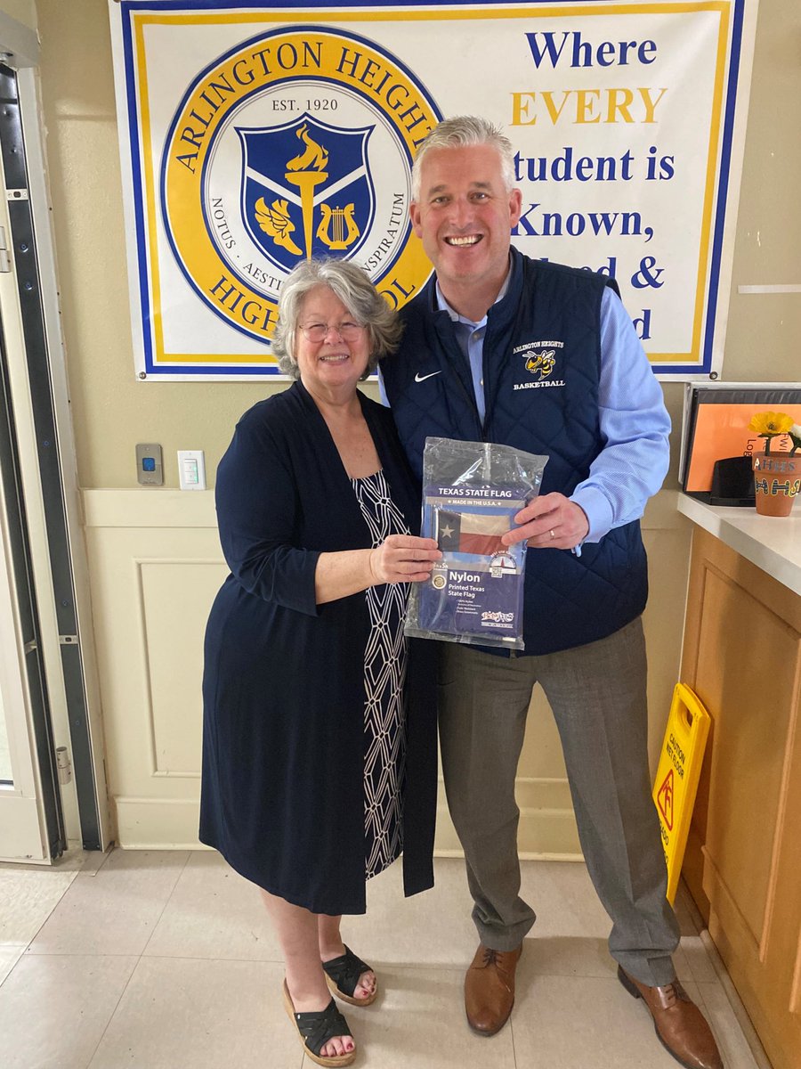 Arlington Heights High School (@heightsfwisd) on Twitter photo Thank you Frances Cooke Van Zandt Chapter of the Daughters of the Republic of Texas which donated a Texas flag in memory of Linda Ann Gafford Belota, an alumna and mother of former AHHS teacher Mrs. Rhonda Belota Psencik. <a href="/karenmolinar/">karenmolinar</a> <a href="/CharlieGarciaFW/">ππ‘ππ«π₯ππ¬ π. πππ«ππ’π, Ed.D.</a> <a href="/MASerrano20/">Miguel Angel Serrano, Ph.D.</a> <a href="/drbarrettAHHS/">Justin Barrett</a> Thank you Frances Cooke Van Zandt Chapter of the Daughters of the Republic of Texas which donated a Texas flag in memory of Linda Ann Gafford Belota, an alumna and mother of former AHHS teacher Mrs. Rhonda Belota Psencik. <a href="/karenmolinar/">karenmolinar</a> <a href="/CharlieGarciaFW/">ππ‘ππ«π₯ππ¬ π. πππ«ππ’π, Ed.D.</a> <a href="/MASerrano20/">Miguel Angel Serrano, Ph.D.</a> <a href="/drbarrettAHHS/">Justin Barrett</a>