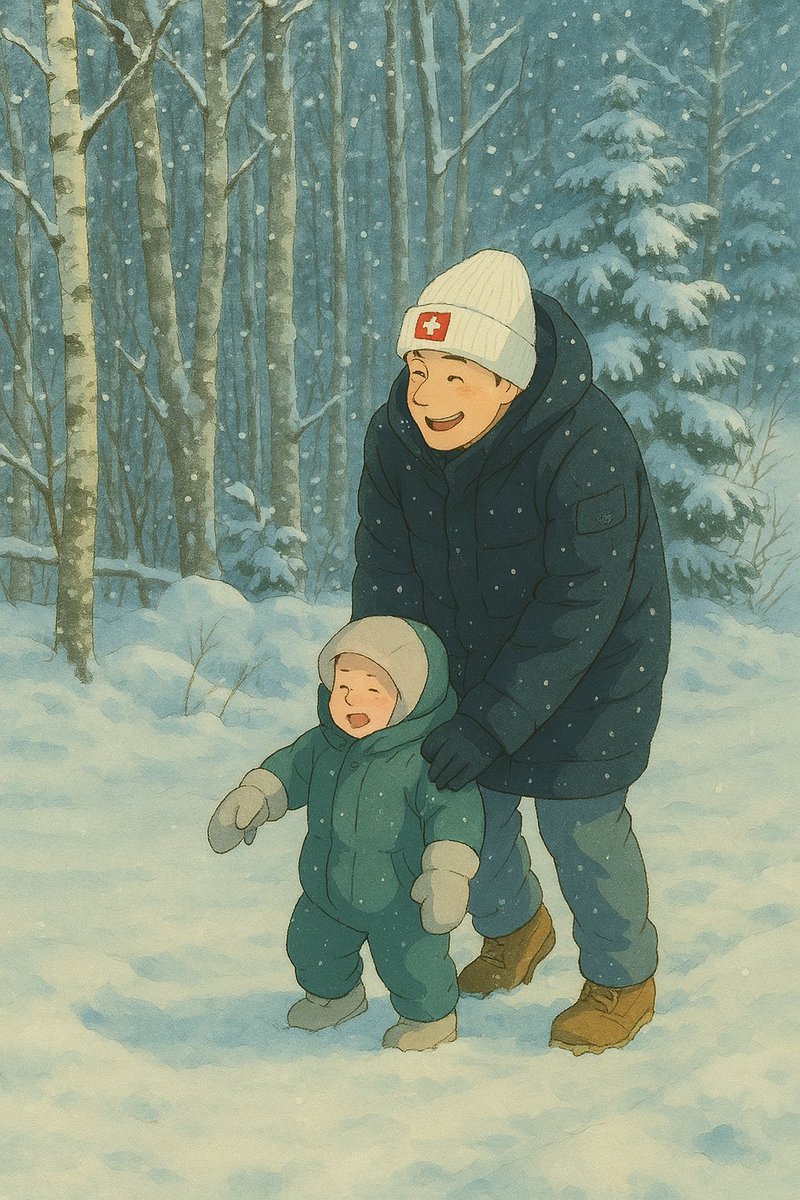 olegr_5's tweet image. Remember this great time of early 2025 when we shared this cute pics? The future is bright, the AI revolution is going, what could go wrong? Share your memories in the comments // Me and mini me