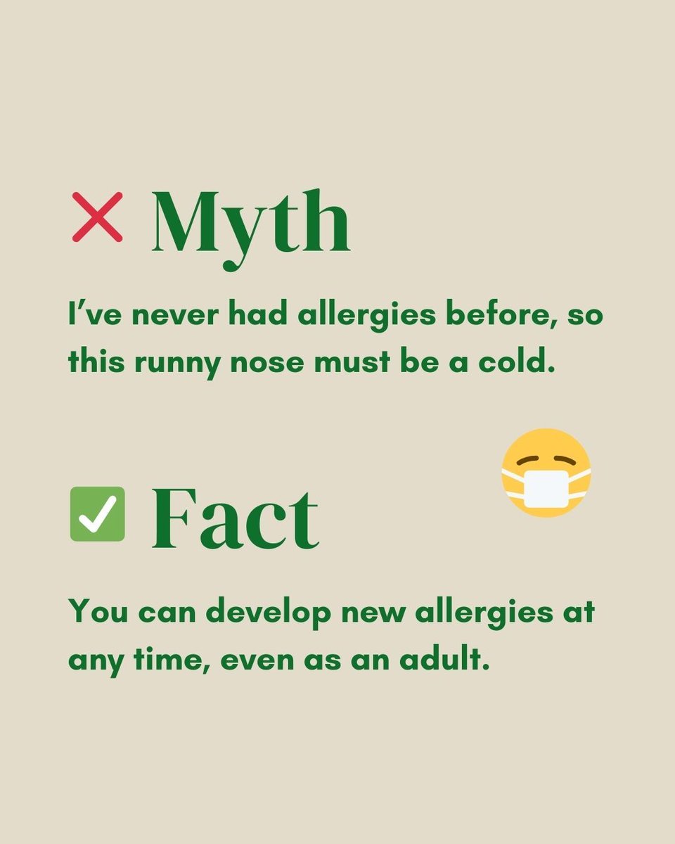 Herbion_US's tweet image. Unfortunately, there&apos;s a lot of misinformation floating around about spring allergies. 🤧🌷 Let&apos;s separate fact from fiction so you can better manage your symptoms and enjoy the season! 🌞​

#SpringWellness #SpringAllergies #AllergySeason #ColdandFlu #HealthyLiving