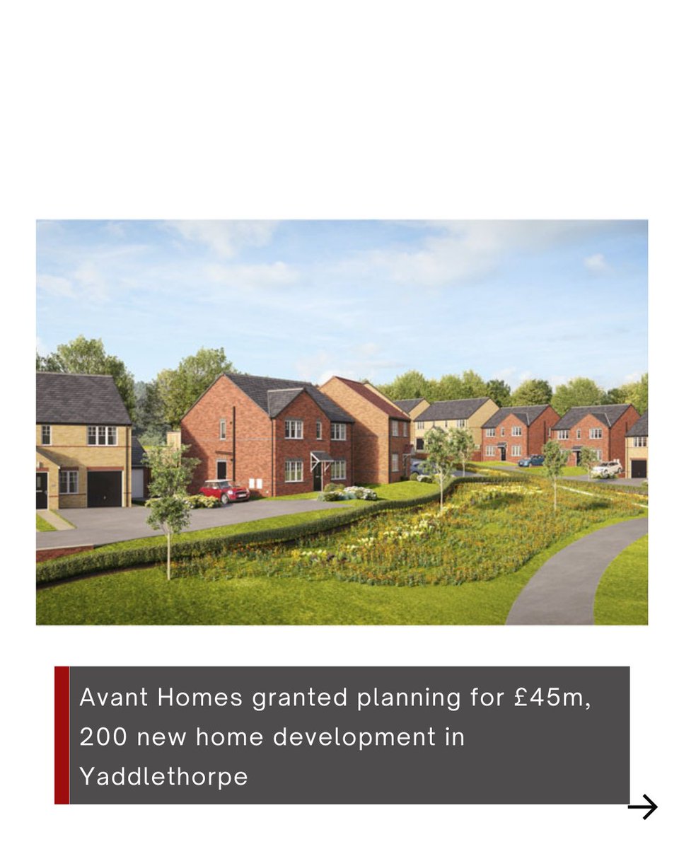 Housebuilderdev's tweet image. Avant Homes granted planning for £45m, 200 new home development in Yaddlethorpe.

hbdonline.co.uk/news/avant-hom…

#AvantHomes #NewHomes #SustainableDevelopment #Yaddlethorpe