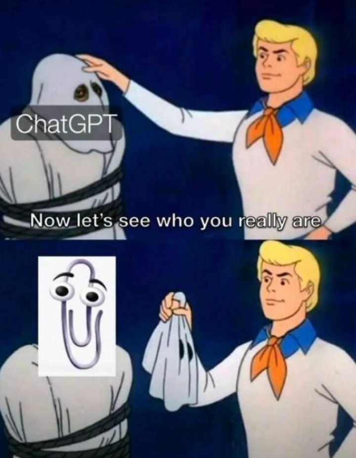 AlexanderPCS's tweet image. He Was Always There...

"It looks like you're trying to create a table. Do you need help?"

#HighEndPC #PCGaming #workplayconquer #CustomBuild #comedy #memesdaily #meme #relatable