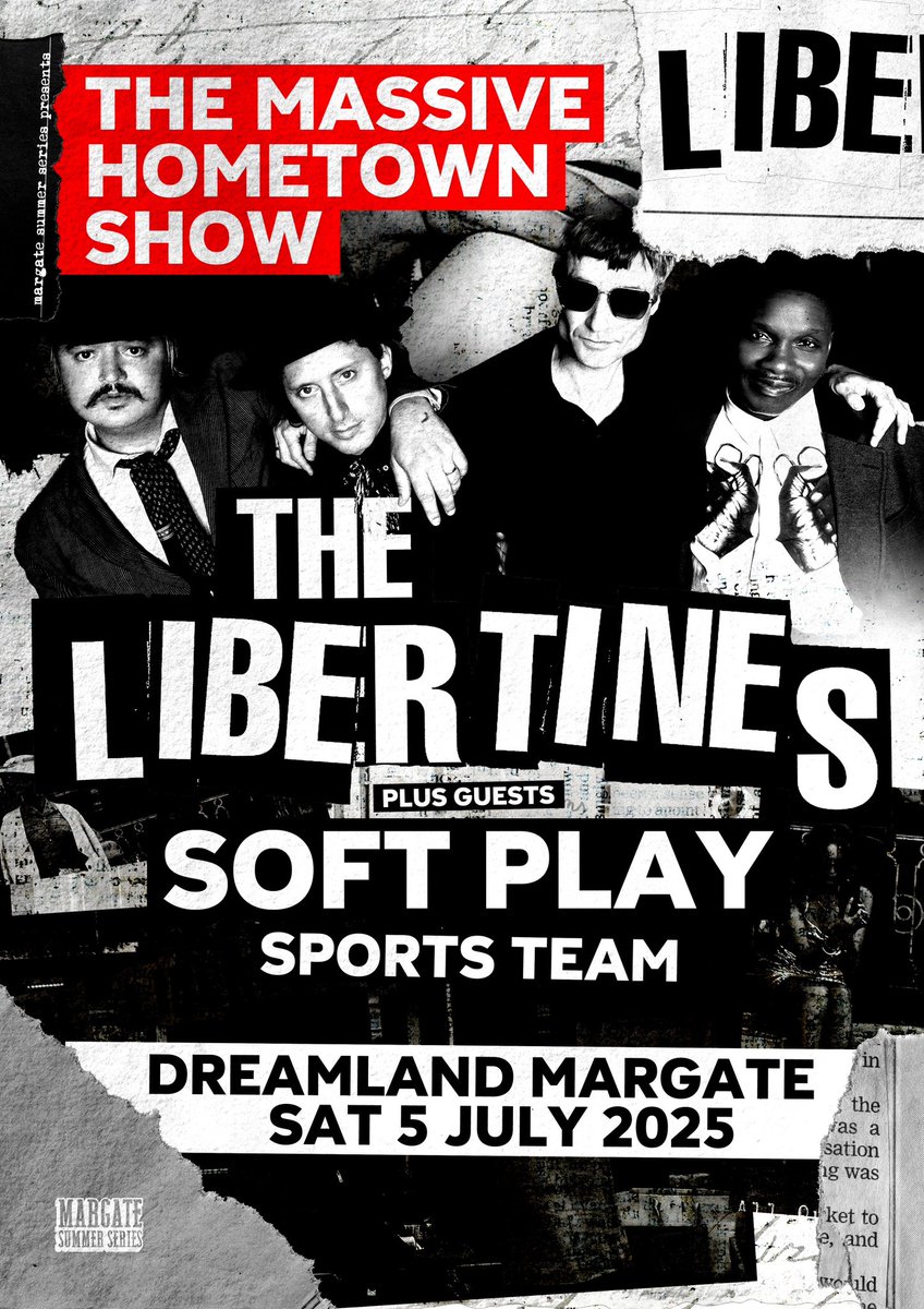 We’re coming home to Margate for a biggie on Saturday 5th July! See you lot on the dodgems x 

Tickets on sale now 🎟️ margatesummerseries.co.uk/show/the-liber…