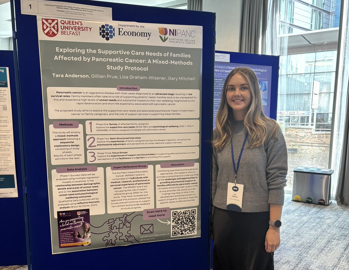 Insightful two days at #BPOS25 in Manchester, hearing from some amazing speakers including <a href="/LanaMCook/">Lana</a>, and connecting with other #PancreaticCancer researchers 💜

Also had the opportunity to present my scoping review &amp; PhD research protocol poster 💫