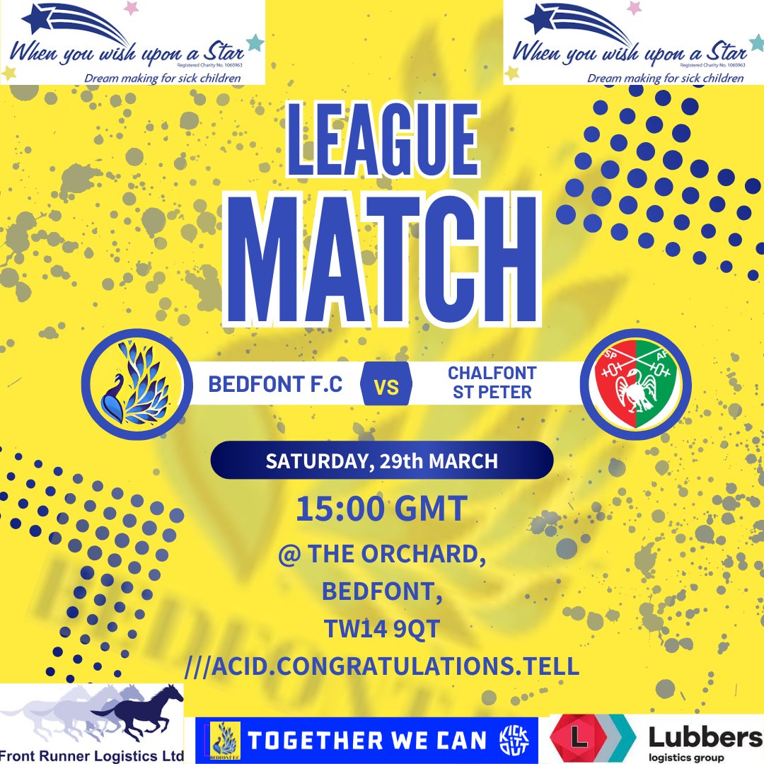 Bedfont FC (@bedfontfc) on Twitter photo ⚽️TOMORROW⚽️
And just like that, we are playing our penultimate Home game!!
Tomorrow we welcome <a href="/csp_afc/">Chalfont St Peter</a> to The Orchard in our first time facing them this season, funnily enough we only have to wait 1 week for the reverse fixture!!
🏆<a href="/ComCoFL/">Combined Counties Football League</a> Div One
🏟️The Orchard, Hatton ⚽️TOMORROW⚽️
And just like that, we are playing our penultimate Home game!!
Tomorrow we welcome <a href="/csp_afc/">Chalfont St Peter</a> to The Orchard in our first time facing them this season, funnily enough we only have to wait 1 week for the reverse fixture!!
🏆<a href="/ComCoFL/">Combined Counties Football League</a> Div One
🏟️The Orchard, Hatton