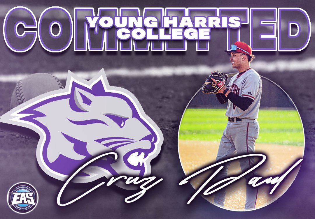 Cruz Paul (@cruz_paul2) on Twitter photo I am proud to announce my commitment to continue my athletic and academic career at Young Harris College! I want to thank my coaches and family that helped through this process. #Committed
<a href="/ahsbucsbaseball/">Allatoona Baseball</a> <a href="/kah1423/">Keith Hansen</a> <a href="/EASRecruiting/">Empowered Analytic Sports Recruiting</a> <a href="/Hudson_PBR/">Hudson Graham</a> <a href="/USASCOUTGA/">USA SCOUT NATIONAL (9u-18u Teams)</a> <a href="/CoachWaggs22/">Stephen Waggener</a> I am proud to announce my commitment to continue my athletic and academic career at Young Harris College! I want to thank my coaches and family that helped through this process. #Committed
<a href="/ahsbucsbaseball/">Allatoona Baseball</a> <a href="/kah1423/">Keith Hansen</a> <a href="/EASRecruiting/">Empowered Analytic Sports Recruiting</a> <a href="/Hudson_PBR/">Hudson Graham</a> <a href="/USASCOUTGA/">USA SCOUT NATIONAL (9u-18u Teams)</a> <a href="/CoachWaggs22/">Stephen Waggener</a>