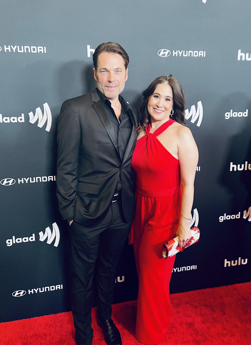 Thank you <a href="/glaad/">GLAAD</a> for an amazing awards night. Celebrating LGBTQ+ excellence now, more than ever. (With dashing wingman <a href="/realtimrozon/">Tim Rozon</a>).