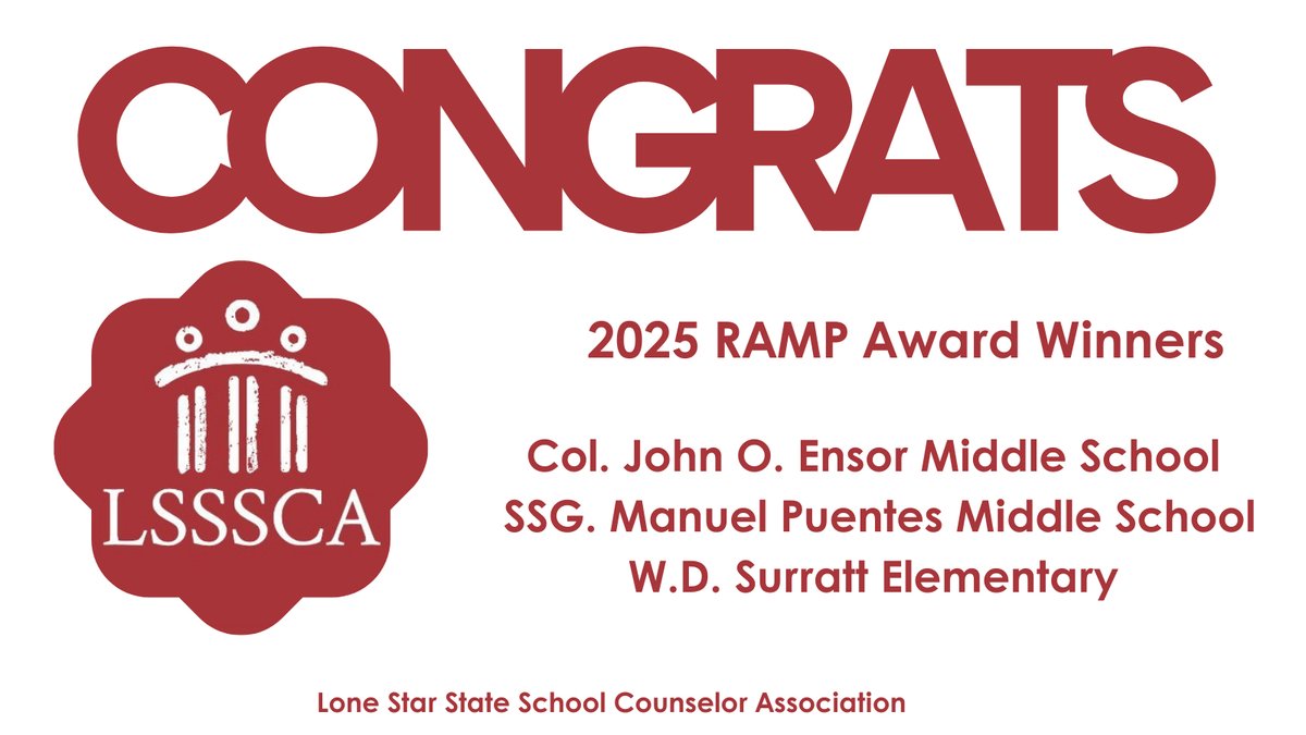 @LSSSCA1 (@lsssca1) on Twitter photo 🎉 Congratulations to our amazing TEXAS schools <a href="/SurrattCubs/">Surratt Elementary School</a> <a href="/Puentes_MS/">Greta June Brasgalla</a> <a href="/Ensor_MS/">Stephen Fernandez</a> for receiving the prestigious ASCA RAMP #Award! 🏆 Your dedication to delivering exceptional school counseling programs is truly inspiring. #LoneStarAward #TexasProud #KeepingItComprehensive 🎉 Congratulations to our amazing TEXAS schools <a href="/SurrattCubs/">Surratt Elementary School</a> <a href="/Puentes_MS/">Greta June Brasgalla</a> <a href="/Ensor_MS/">Stephen Fernandez</a> for receiving the prestigious ASCA RAMP #Award! 🏆 Your dedication to delivering exceptional school counseling programs is truly inspiring. #LoneStarAward #TexasProud #KeepingItComprehensive