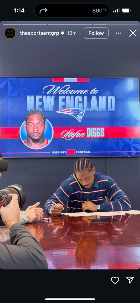 Savageboston's tweet photo. Stefon Diggs is in Foxboro.  👀🔥 https://t.co/ft23hm73Bj